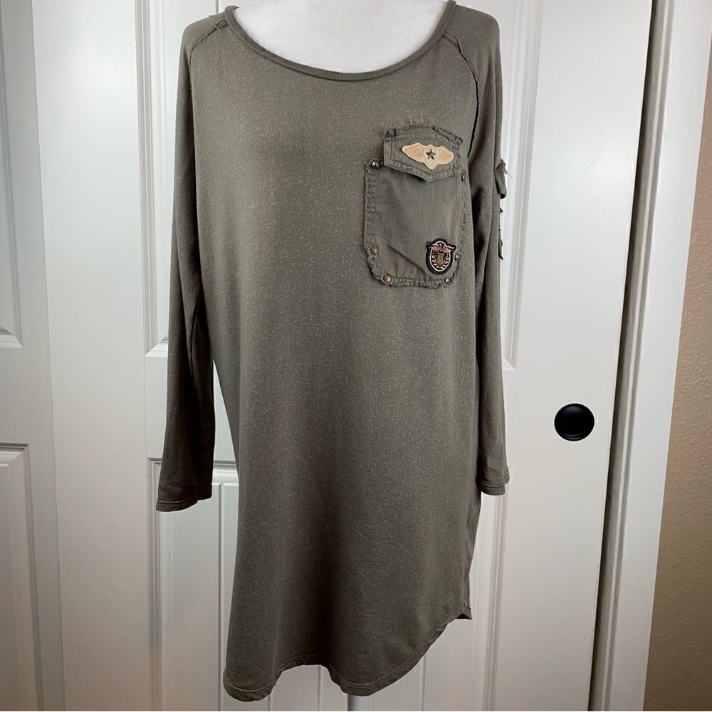 Zara military style hi-lo dress (0361)
